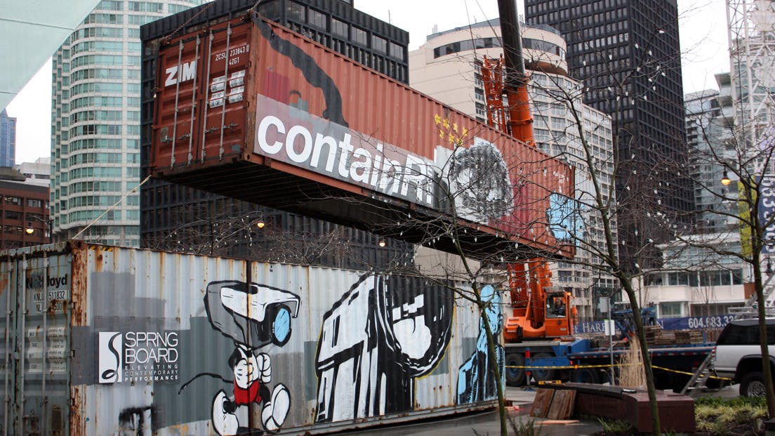 ContainR installed at Vancouver's public library, 2009